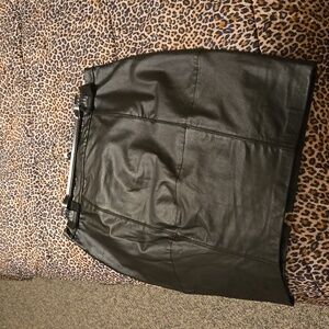 Black genuine leather pencil skirt, G by Giuliana Rancic size 12.